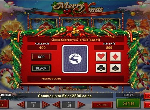Умножение выплат в игре Merry Xmas онлайн