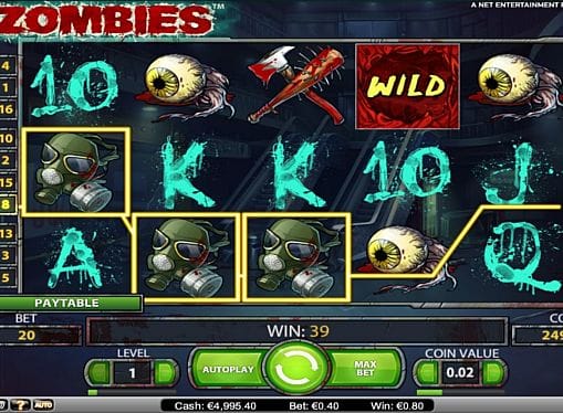Выигрышная комбинация в Zombies